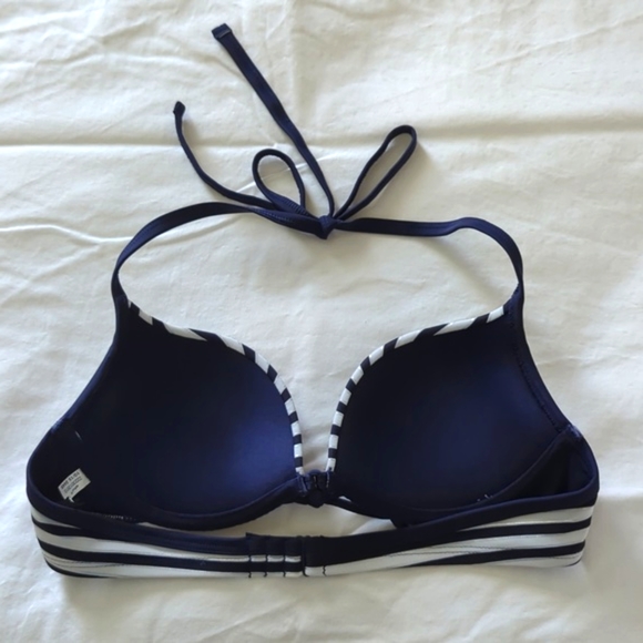 NEW Aerie Bikini Top and Bottom - Navy/White Stripes - Picture 6 of 7